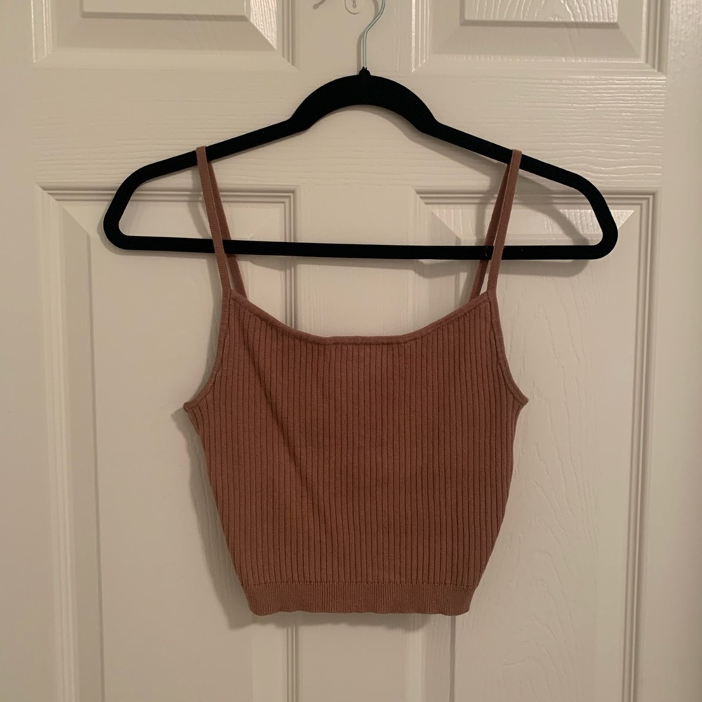pacsun knit tank in brown